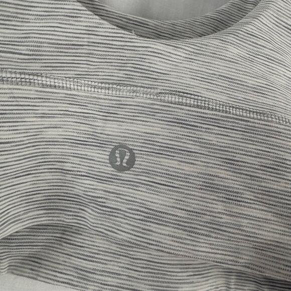 Lululemon Marled Gray White Sports Bra Unpadded Size 6 - Picture 3 of 5